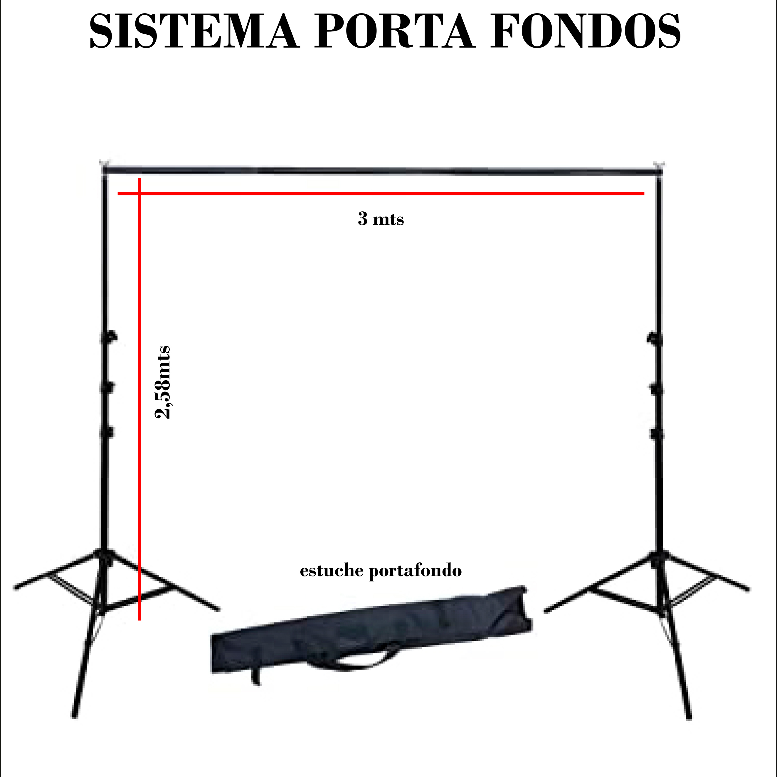 SISTEMA PORTAFONDOS 2,58M X 1,12M
